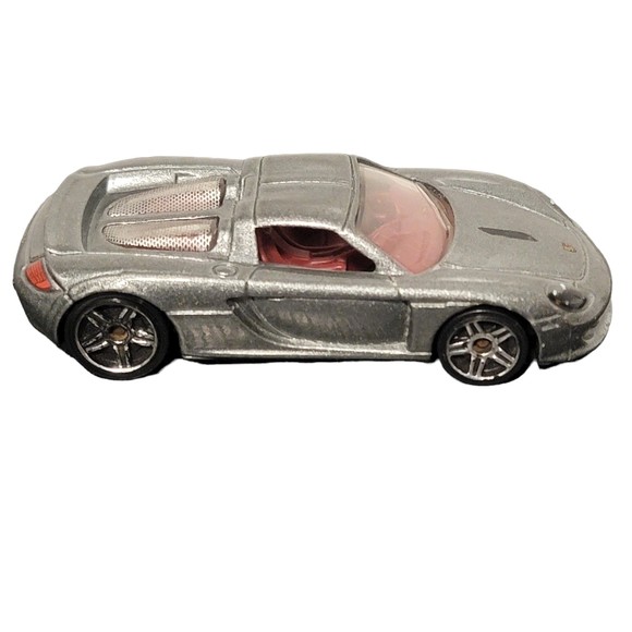Vintage Hot Wheels Porsche Carrera GT Silver Lightweight Portable‎ Die Cast Cars - Picture 6 of 9